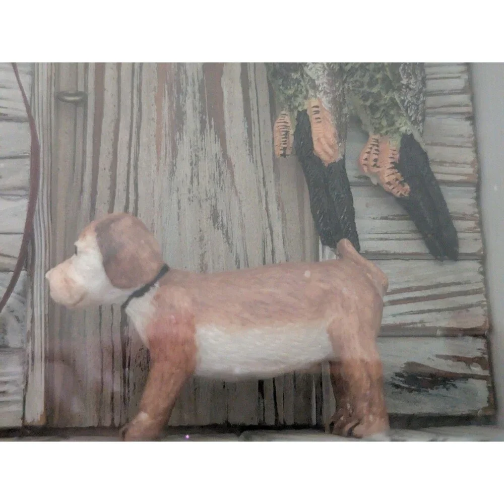 Vintage Rustic Shadow Box Display Case Large 11x14 Picture Frame Dogs Rifle Rope - Picture 4 of 9